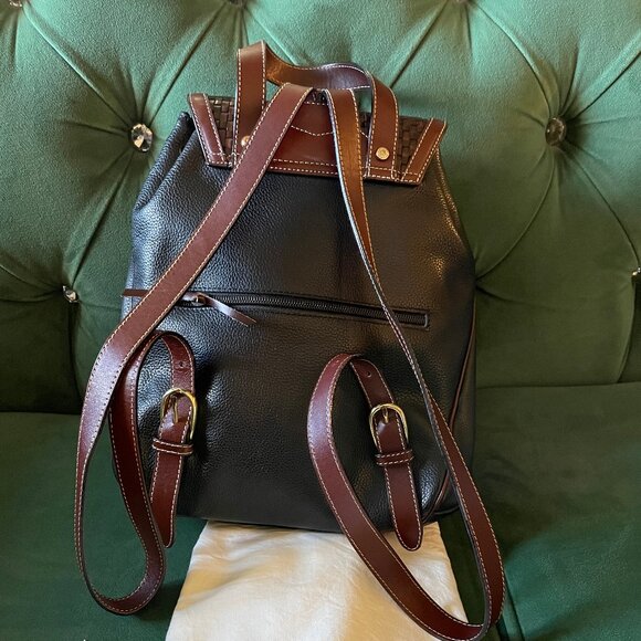 Bally Brown & Black Backpak Purse - Picture 3 of 7